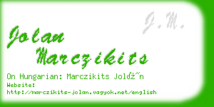 jolan marczikits business card